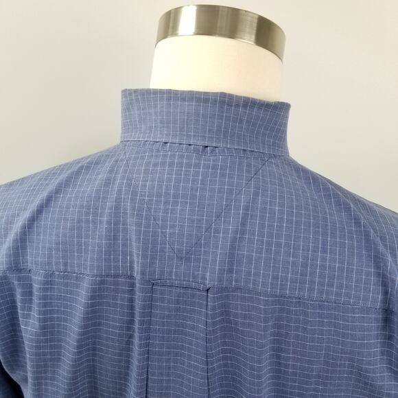 Tommy Hilfiger Vintage Hong Kong  Blue White Button Down Excellent! Size 16 - Picture 4 of 8